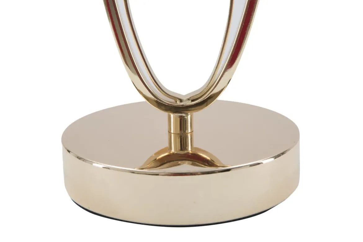 Lampa stołowa GLAM FLUSH, metalowa, złota, Ø 24x47 cm