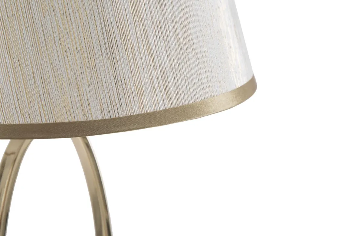 Lampa stołowa GLAM FLUSH, metalowa, złota, Ø 24x47 cm
