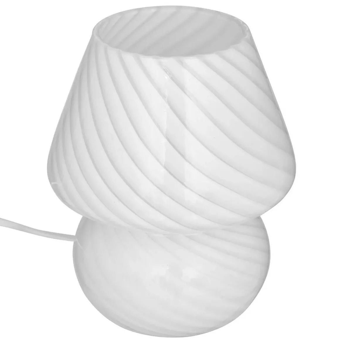 Lampa stołowa grzybek CARA, szklana, Ø 15 cm