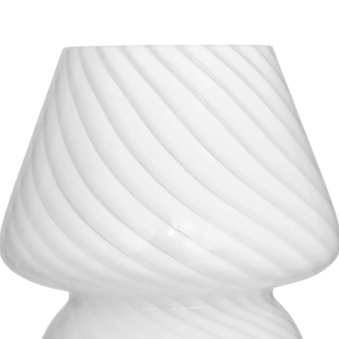 Lampa stołowa grzybek CARA, szklana, Ø 15 cm