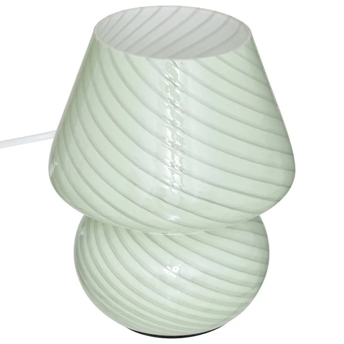 Lampa stołowa grzybek CARA, szklana, Ø 15 cm