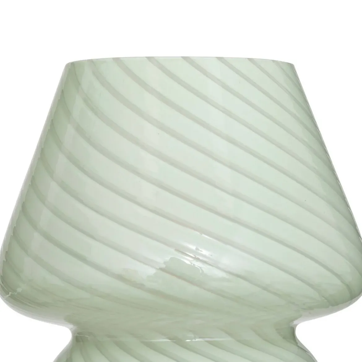 Lampa stołowa grzybek CARA, szklana, Ø 15 cm