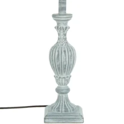 Lampa stołowa PATINE GRIS z abażurem, 56 cm