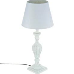 Lampa stołowa PATINE GRIS z abażurem, 56 cm