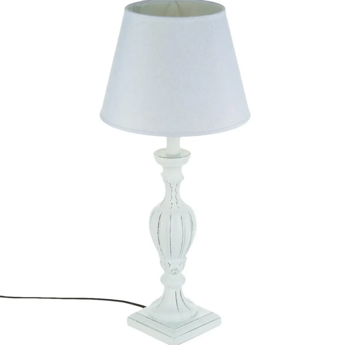 Lampa stołowa PATINE GRIS z abażurem, 56 cm