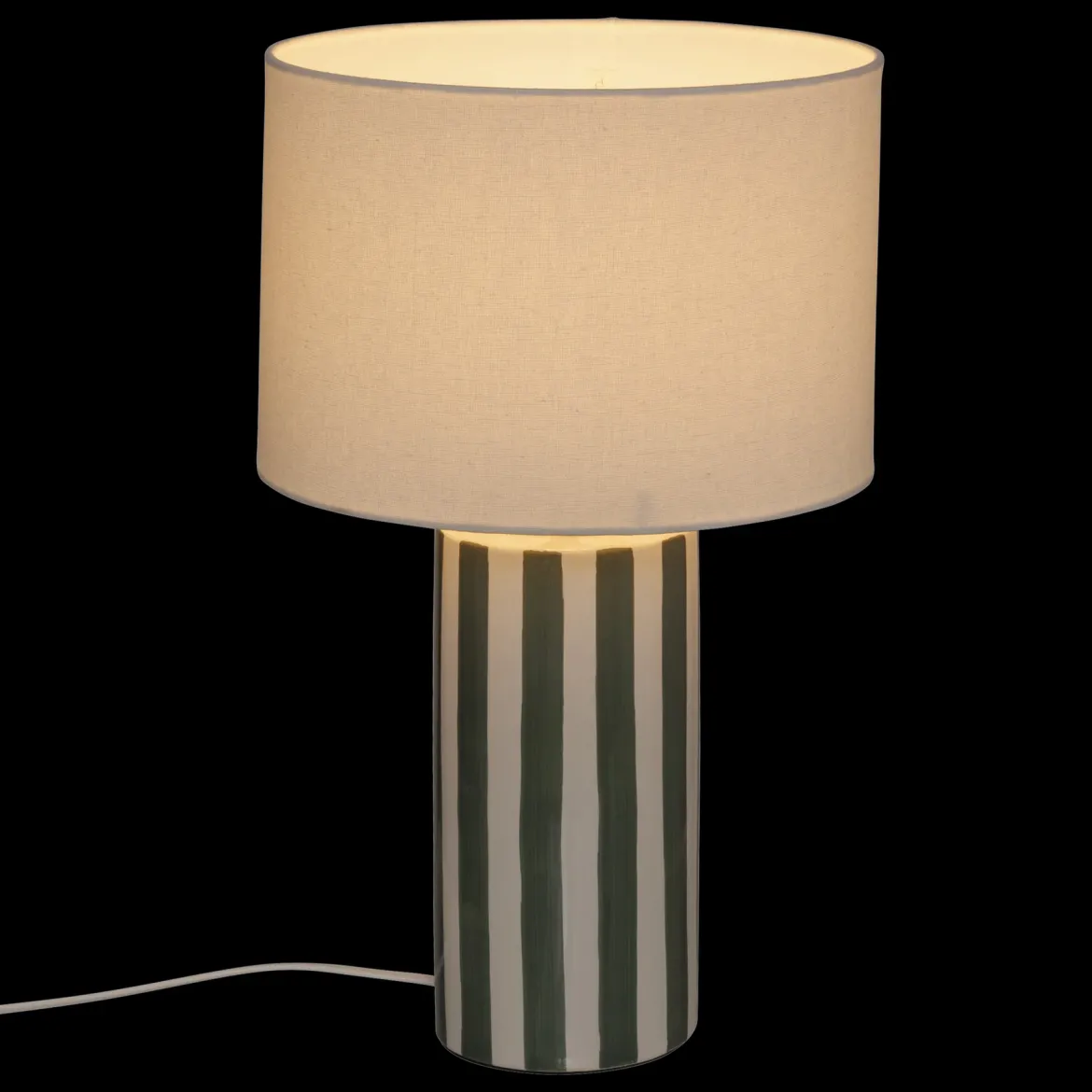 Lampa stołowa podstawa w paski FRIDA, Ø 28 x 47 cm