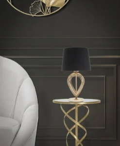Lampa stołowa ze złotym zdobieniem MAXT