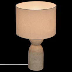 Lampa stołowa z trawertynową podstawą ERIN, Ø 28 x 47,5 cm
