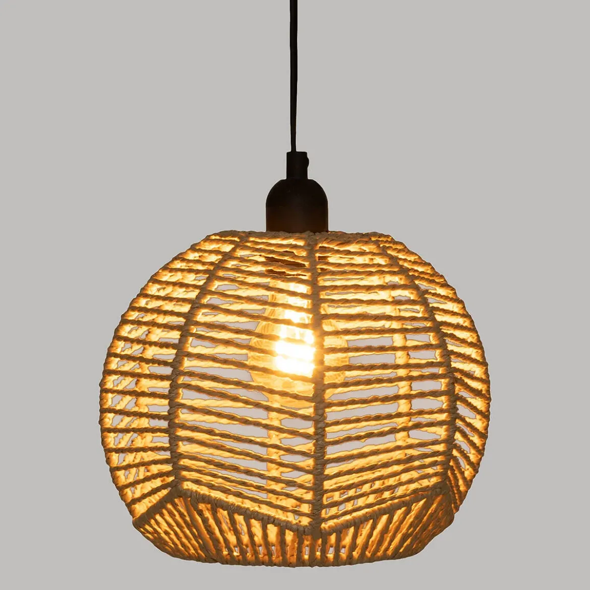 Lampa wisząca CAREN z kloszem z plecionki, Ø 24 cm