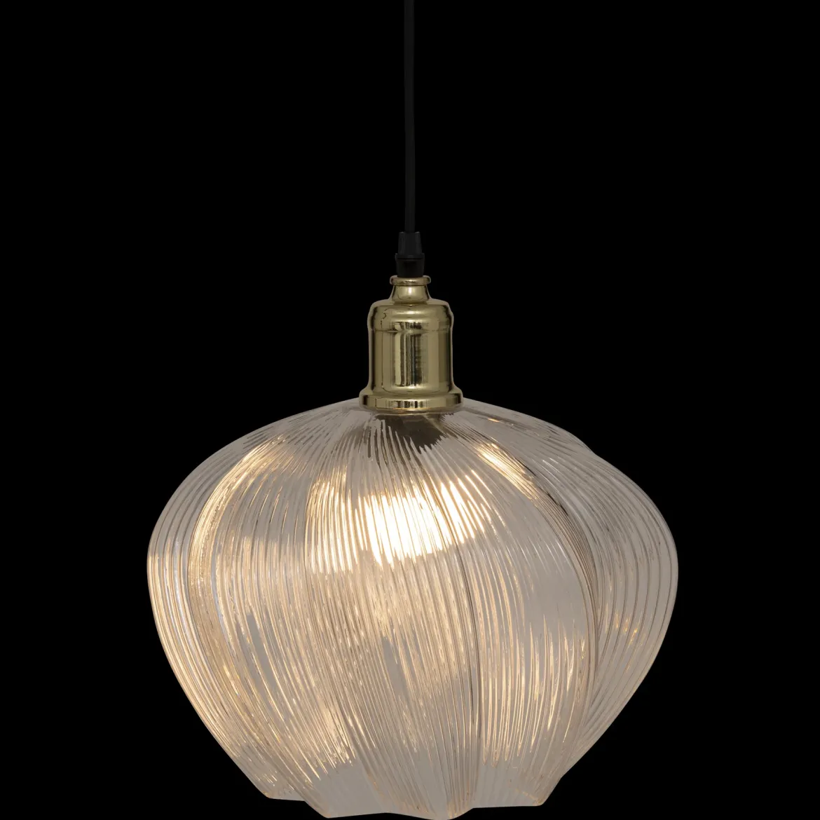 Lampa wisząca szklany klosz PHYLAS kwiat, Ø 27,5 cm