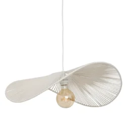 Lampa wisząca z bawełny ADELIA, 58 x 56 x 100 cm, biały