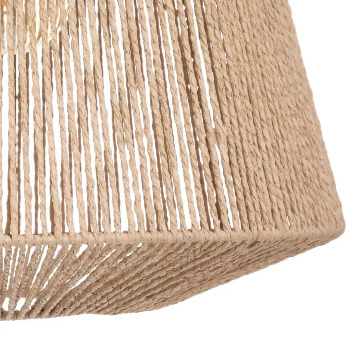 Lampa wisząca z plecionki Jily, metal, Ø 48 cm