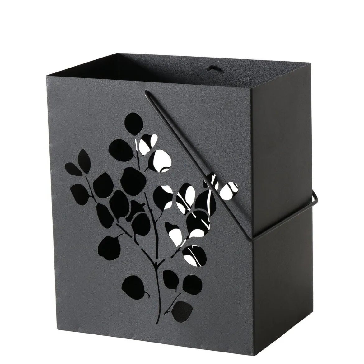 Lampion metalowy CALYPSO, czarny, 2 sztuki