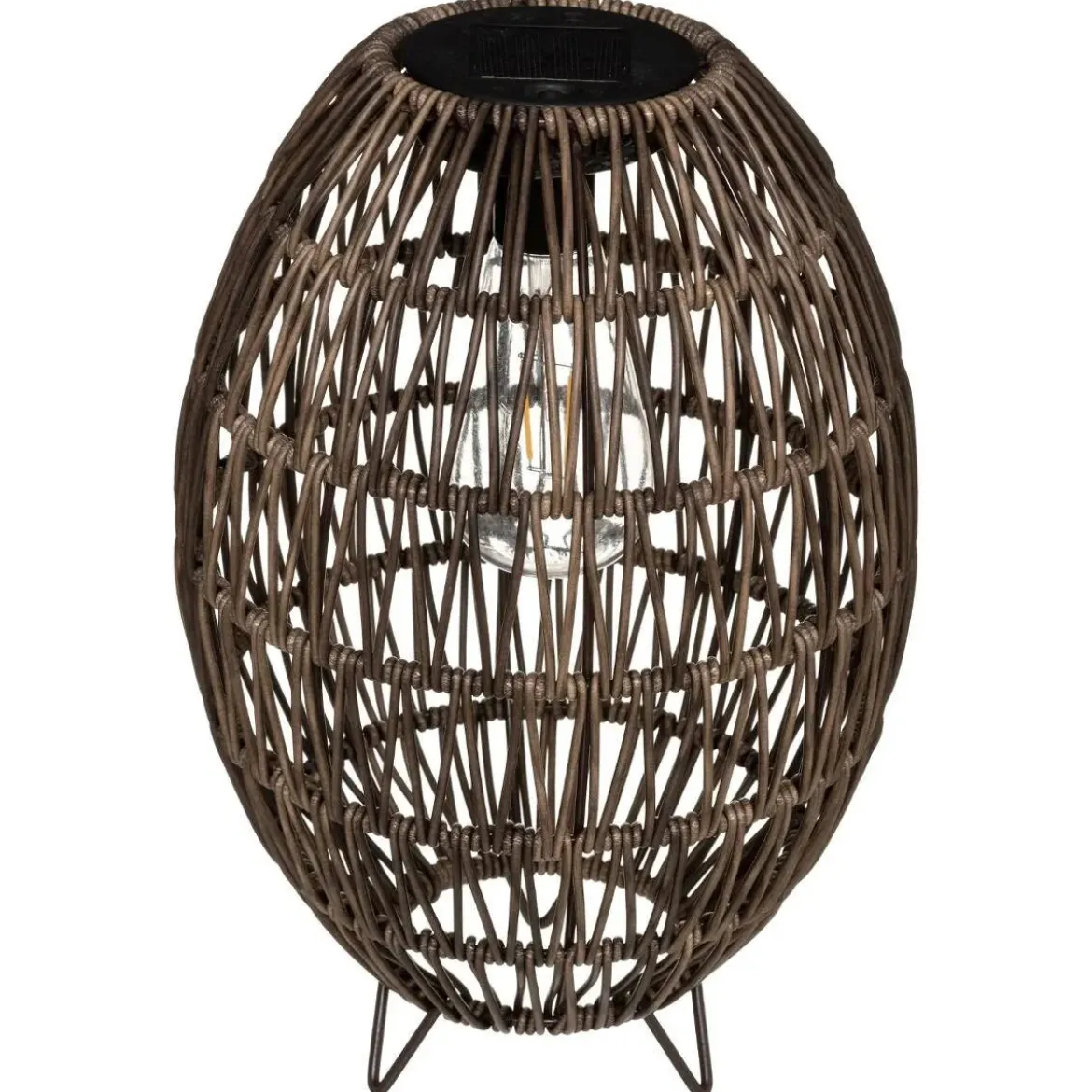 Lampion solarny z plecionym kloszem, Ø 21cm