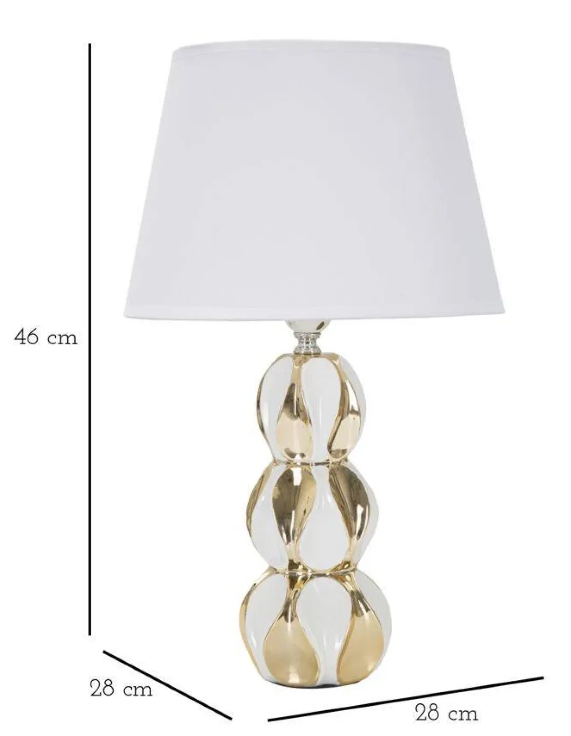 Lampka nocna z ceramiczną podstawą Ø 28 cm