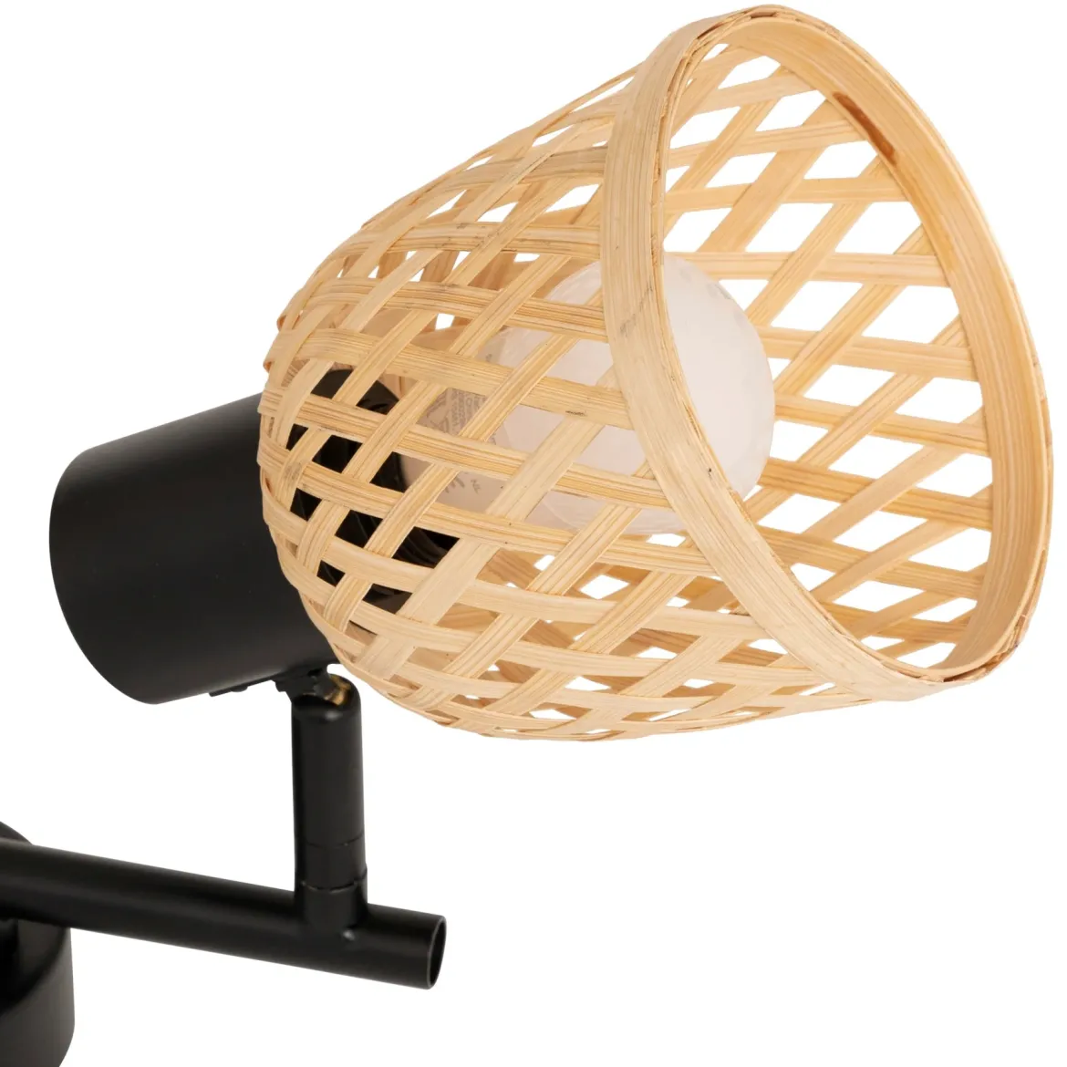 Lampy sufitowe LIO 2 klosze z plecionego bambusa, 2 x Ø 17 cm