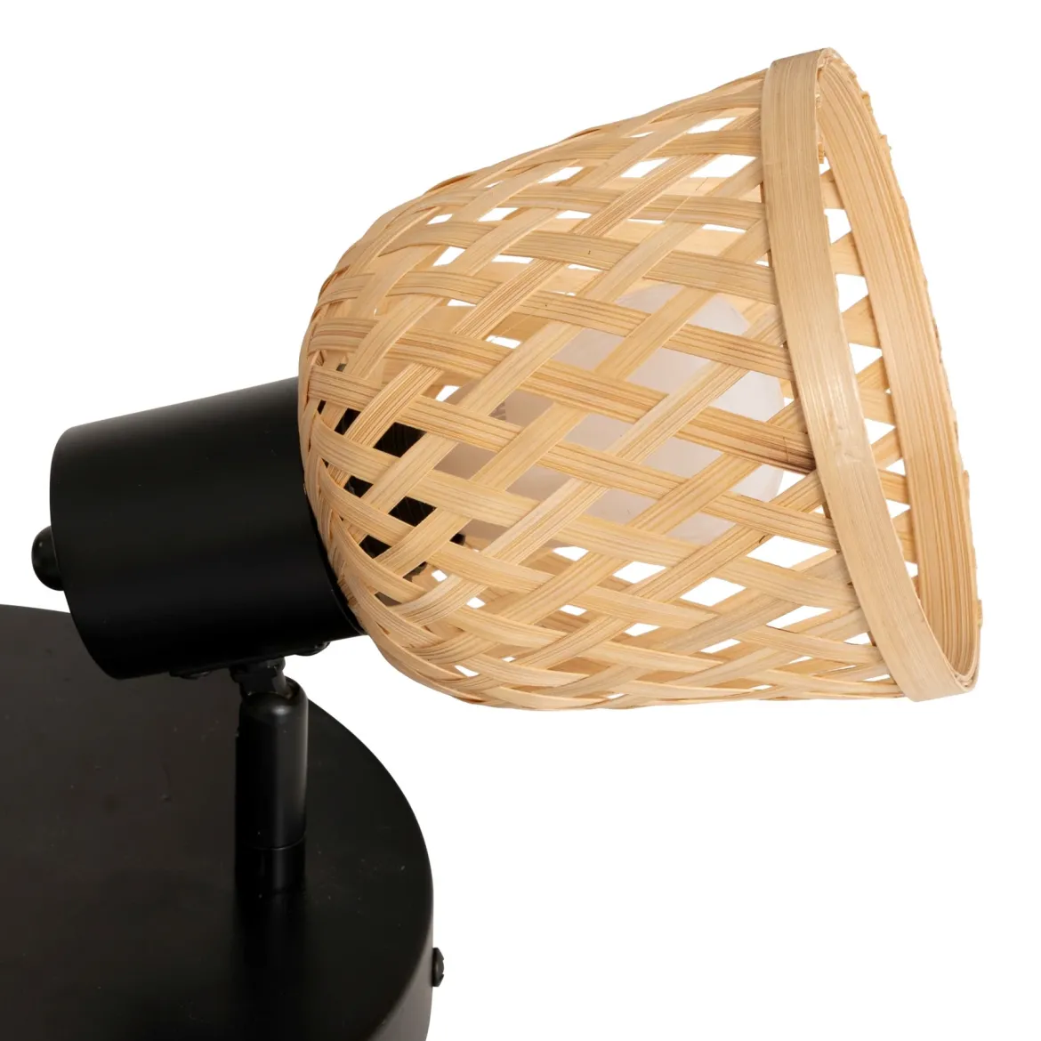 Lampy sufitowe LIO 3 klosze z plecionego bambusa, 3 x Ø 25 cm