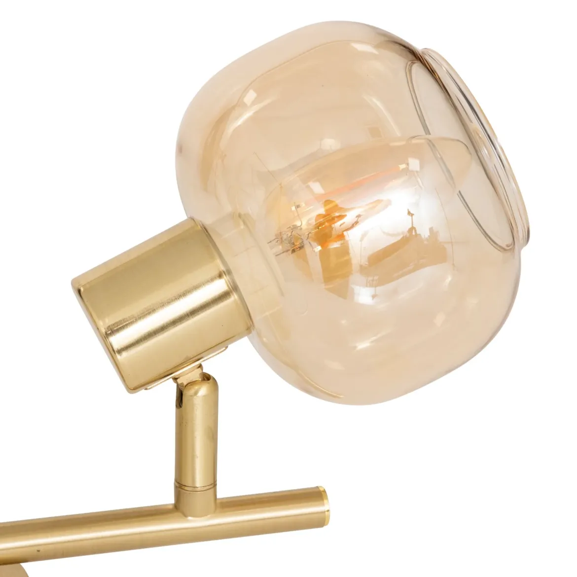 Lampy sufitowe PILLA, złoto i szklane klosze, 2 punktowe