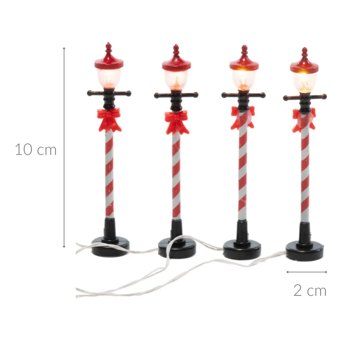 Latarnia świąteczna, świeca LED, 10 cm