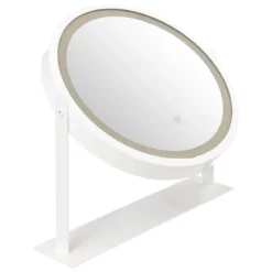 Lusterko kosmetyczne z podświetleniem LED, białe, Ø 34 cm
