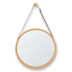 Lustro ścienne bambusowe okrągłe ZELLER, Ø 38 cm