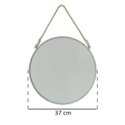Lustro ścienne okrągłe na sznurku, Ø 37 cm