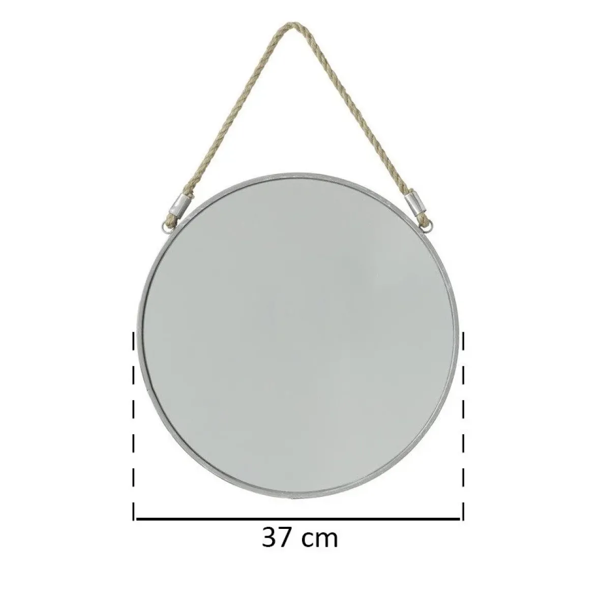 Lustro ścienne okrągłe na sznurku, Ø 37 cm