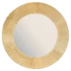 Lustro okrągłe Milda w złotej, metalowej ramie, Ø 90 cm