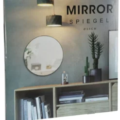 Lustro okrągłe w metalowej ramce, Ø 55 cm