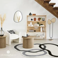 Lustro retro w metalowej ramie Rosalia, 55 x 75 cm