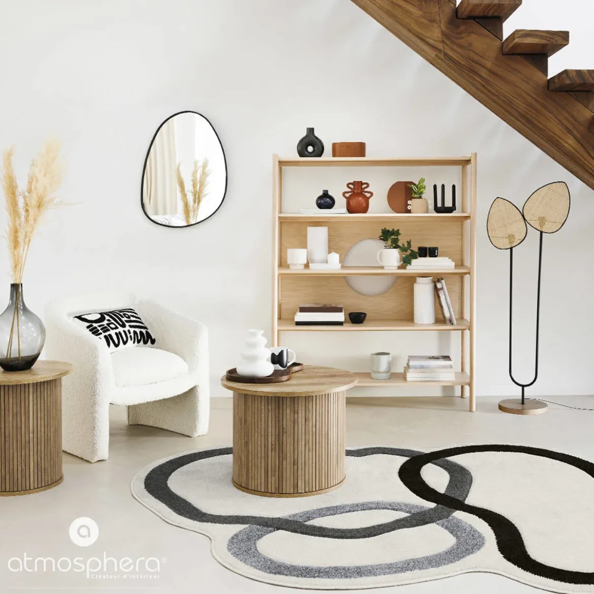 Lustro retro w metalowej ramie Rosalia, 55 x 75 cm