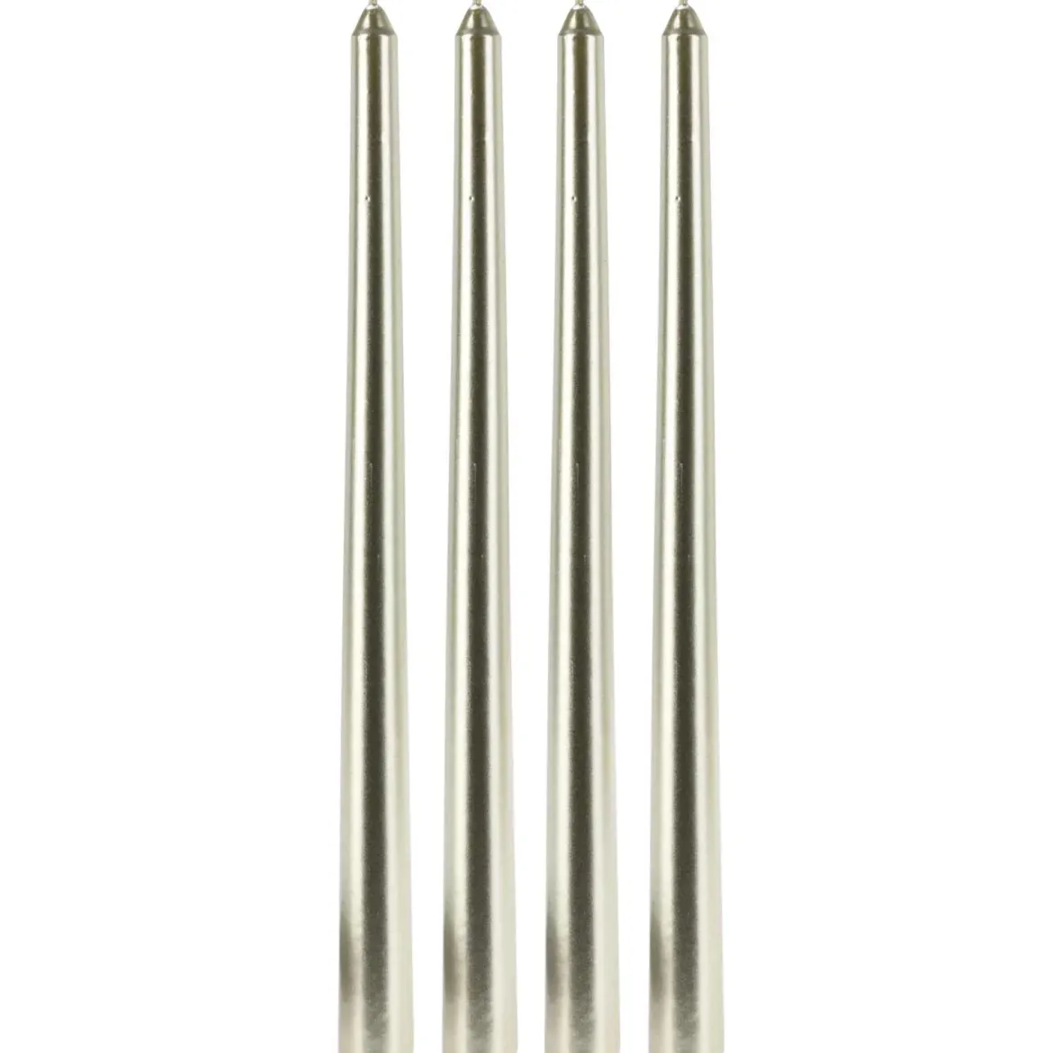 Metaliczne świece stołowe, 30 cm