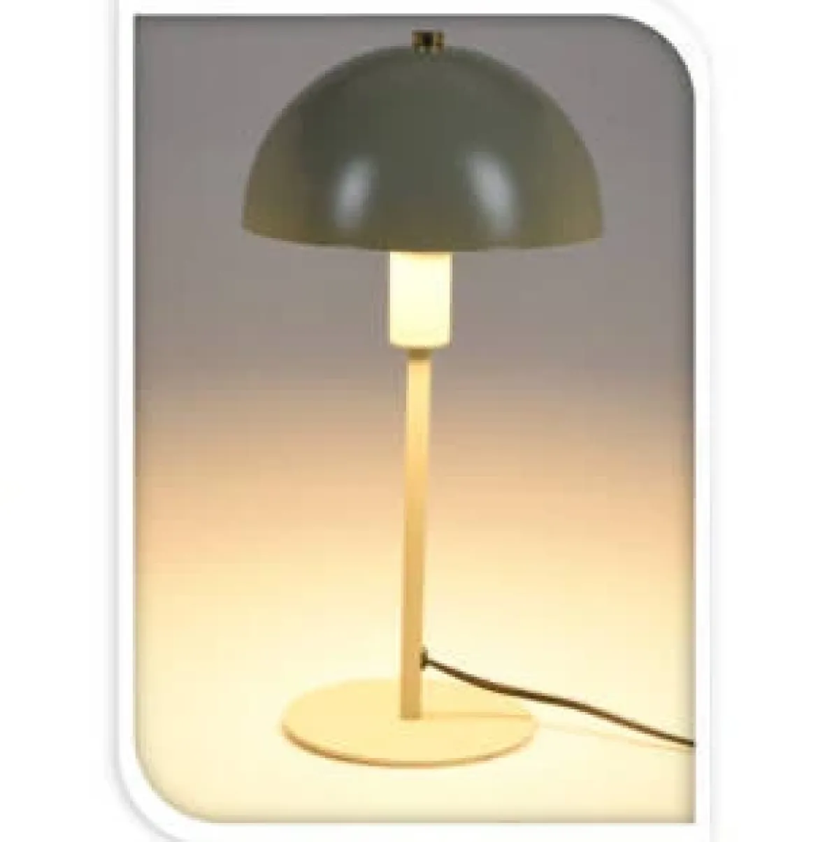 Metalowa lampka na stół, grzybek, 18 x 36 cm