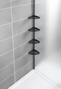 Metalowa półka pod prysznic z regulowaną wysokością 85-200 cm