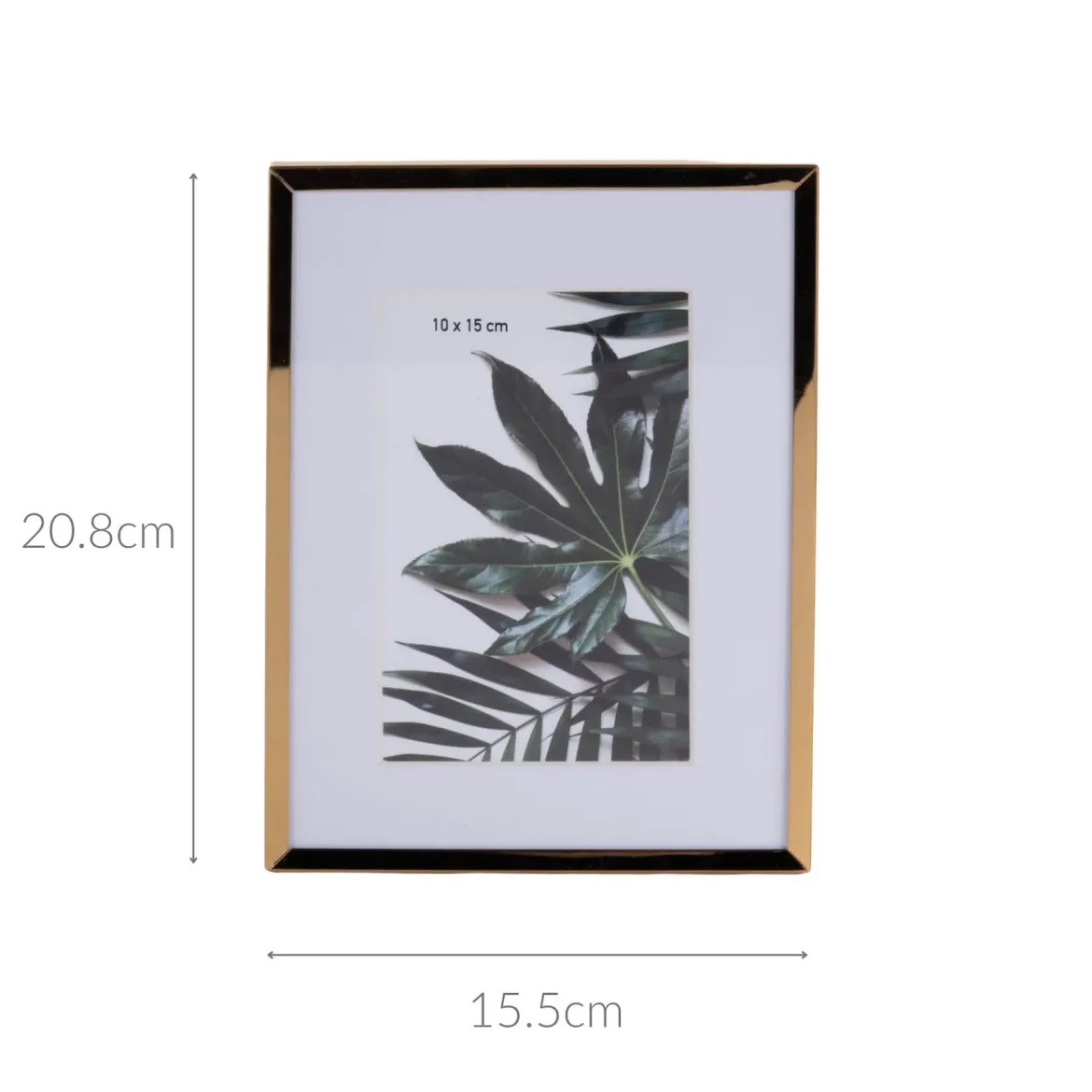 Metalowa ramka na zdjęcie, passe-partout, 20,8 x 15,5 x 1 cm