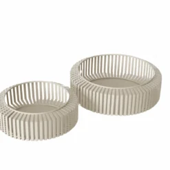 Metalowe miski ozdobne VIKI, 2 szt. Ø 24-30 cm
