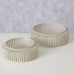 Metalowe miski ozdobne VIKI, 2 szt. Ø 24-30 cm