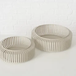 Metalowe miski ozdobne VIKI, 2 szt. Ø 24-30 cm