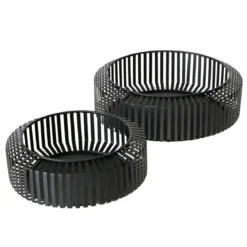 Metalowe miski ozdobne VIKI, 2 szt. Ø 24-30 cm