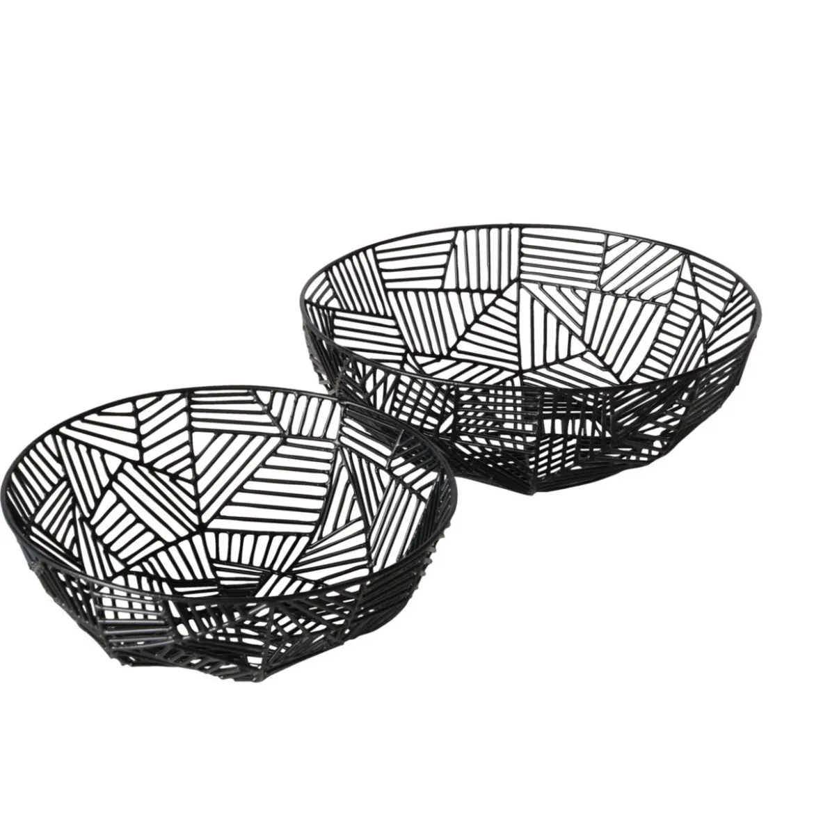 Metalowe misy dekoracyjne GRAPHINA, 2 szt. Ø 25-30 cm