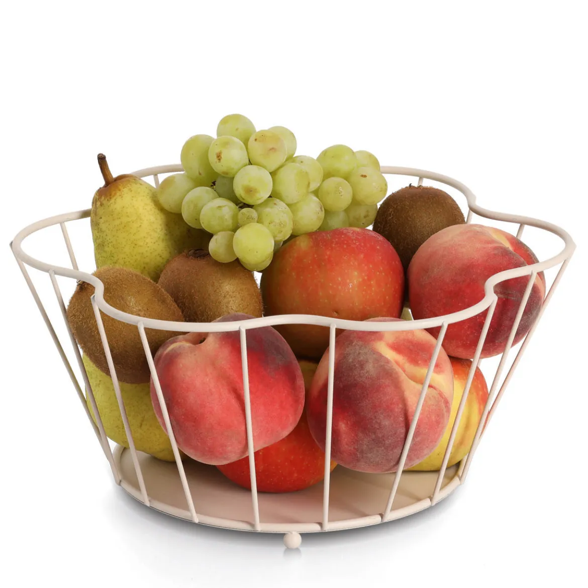 Metalowy koszyk na owoce ZELLER, beżowy, Ø 30 cm