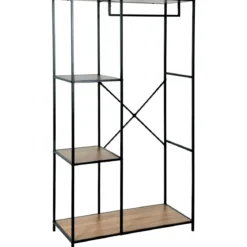 Metalowy regał z 4 półkami MDF, 90 x 40 x 167 cm