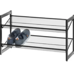 Metalowy stojak na buty MIMMI, 2 poziomy, 74 cm