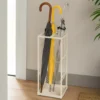 Metalowy stojak na parasole METTY, beżowy
