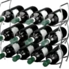 Metalowy stojak na wino - 3 sztuki w komplecie