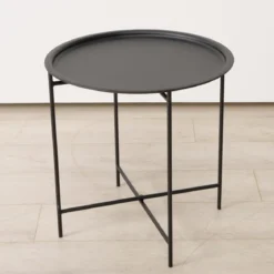 Metalowy stolik pomocniczy ROCKO, Ø 46 cm