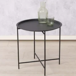 Metalowy stolik pomocniczy ROCKO, Ø 46 cm