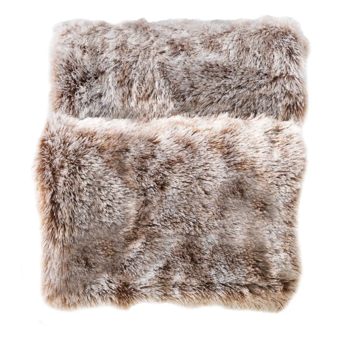 Miękki koc ze sztucznego futra, BEIGE