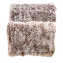 Miękki koc ze sztucznego futra, BEIGE
