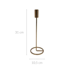 Minimalistyczny świecznik na jedną świecę, 31 cm